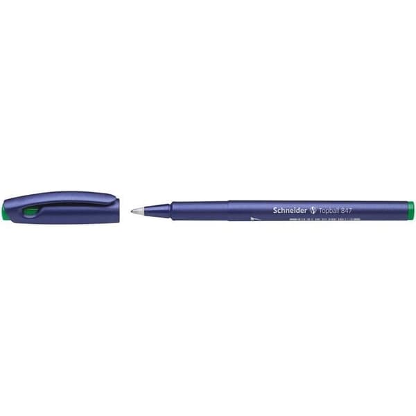 SCHNEIDER Topball 847 - 10-pack gröna roller, konisk spets 0,5 mm