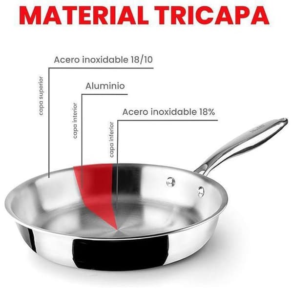 Poêle Triply Natural 22 cm - Ibili