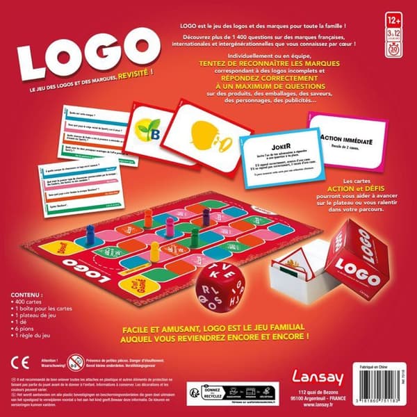 Logotyp - LANSAY - Brädspel - 1500 frågor - Från 12 år