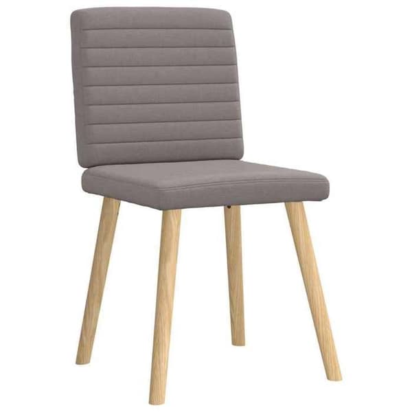 vidaXL Matstolar set om 2 taupe tyg 4101180