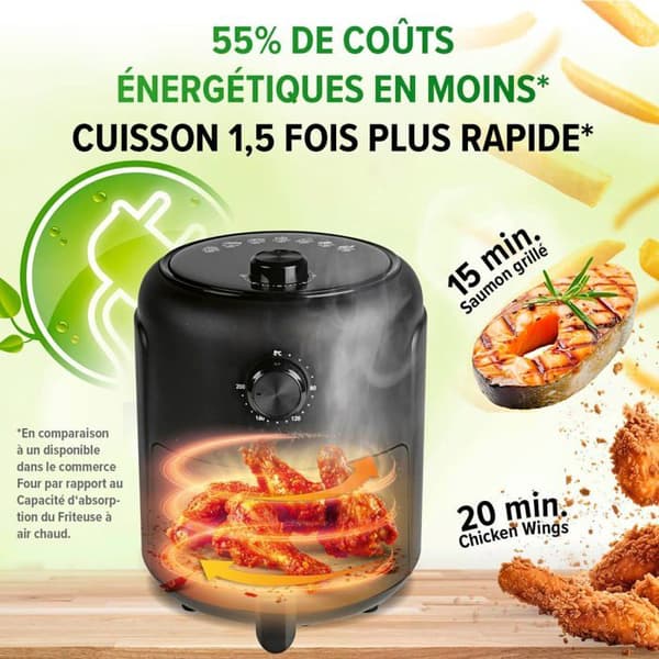 Luftfritös - GOURMETmaxx - 2,3 l - 1000 W - 8 funktioner
