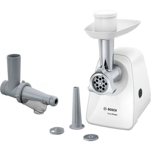 Bosch SmartPower Köttkvarn, Rostfritt Stål, Vit - MFW2515W