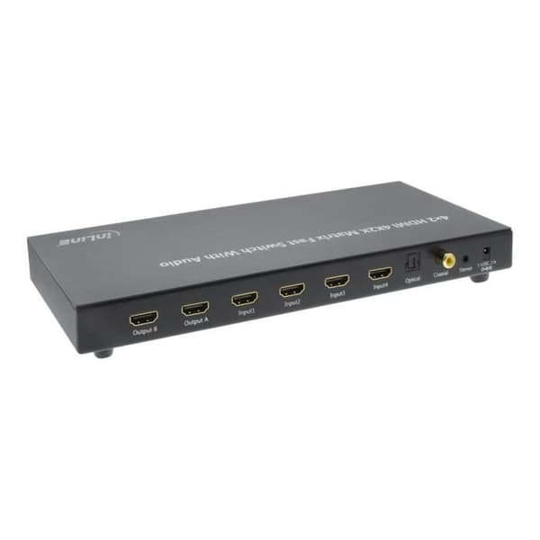 INLINE HDMI Matrix Switch 4K2K - 4 ingångar x 2 utgångar (kontor)