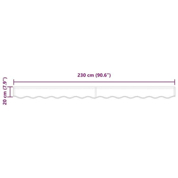 vidaXL Ersättning av valance Beige 2,5 m Polyester 42000757