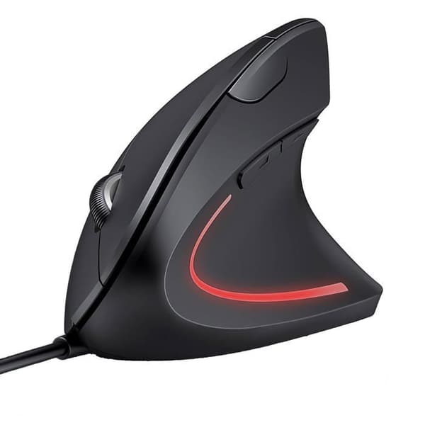 Ergonomisk Mus - TECKNET - Vertikal - Trådlös - Tyst klick - 6400 dpi