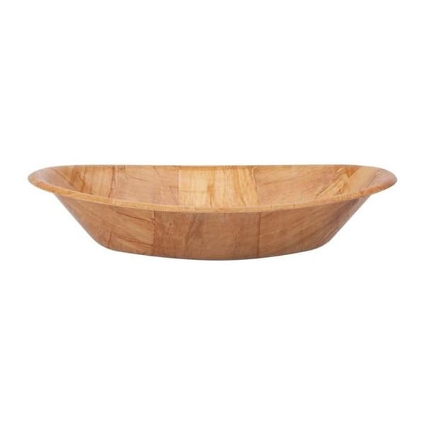 Stor oval skål i trä