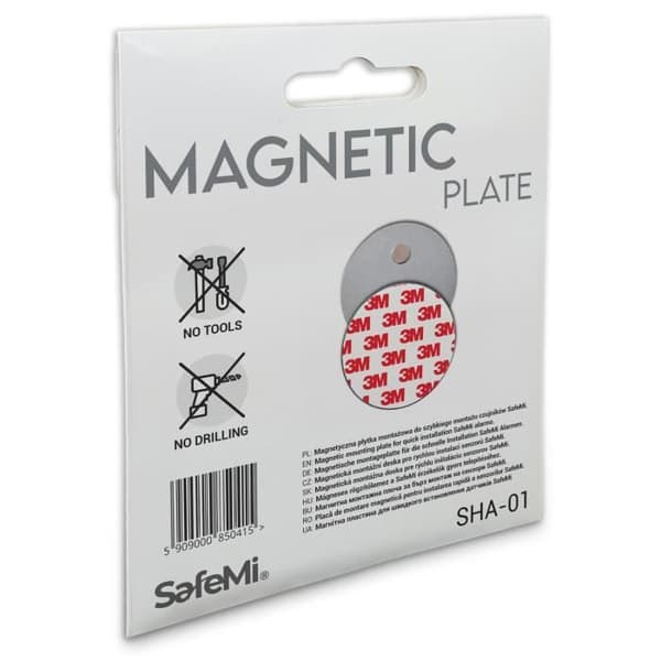 Spel med 2 magnetiska monteringsplattor SafeMi SHA-01