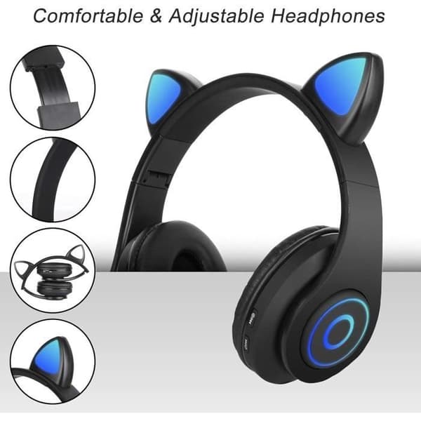 Bluetooth-hörlurar - Sendowtek - Fällbara - Inbyggd mikrofon - Hi-Fi Stereo - Barn