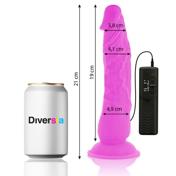 DIVERSIA DILDO VIBRANT FLEXIBLE 21 CM - VIOLETT
