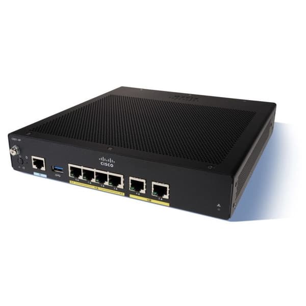Router - CISCO - 927 VDSL2-ADSL2+ - 4 Ethernet-portar - Integrerad switch - Statisk IP