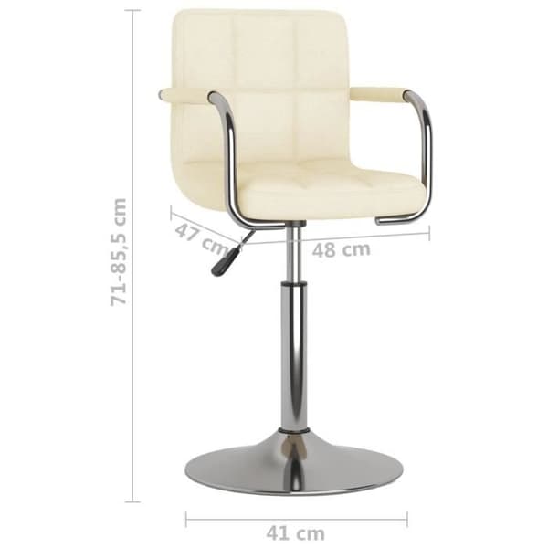 vidaXL Barstol Creme Tyg