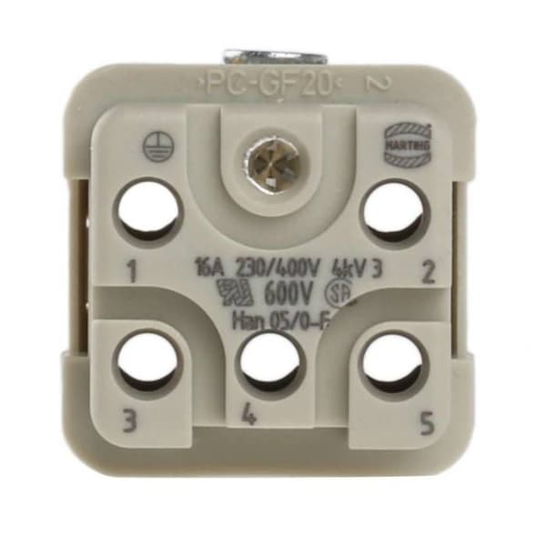 Koppling - Harting - 5 poler - 16 A - 600 V - Kvinnlig insats