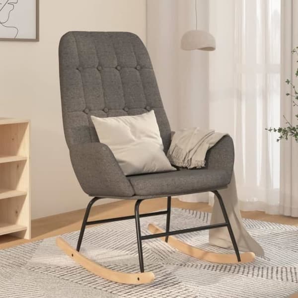 vidaXL gungstol ljusgrå tyg 341253
