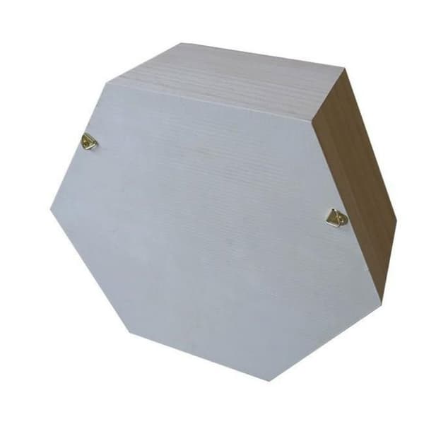 2 hexagonala trähyllor 24 x 21 x 10 cm