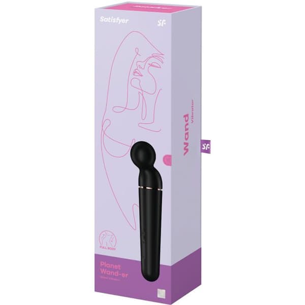 SATISFYER - PLANET WAND-ER BLACK VIBRATOR MASSAGER -