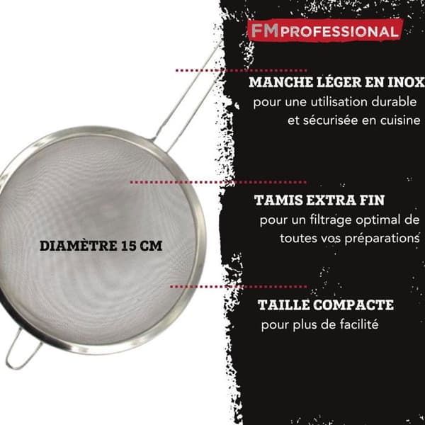 Passerare i rostfritt stål 15 cm FM Professional
