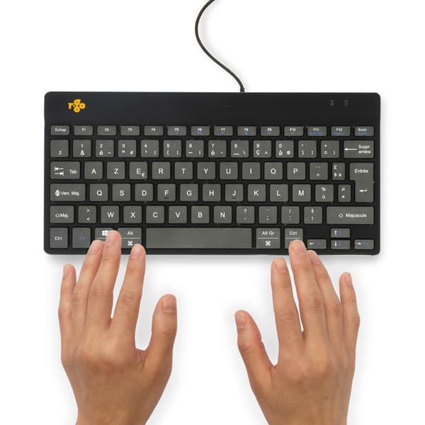 R-Go Compact Break (svart, med sladd, AZERTY - FR)