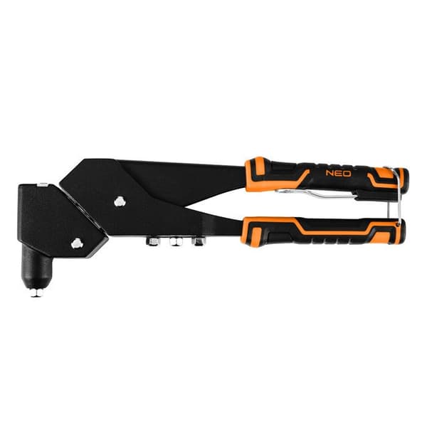 Rivettmaskin - NEO TOOLS - 18-102-1 - Multiposition - 4 utbytbart munstycken - Stål och aluminium