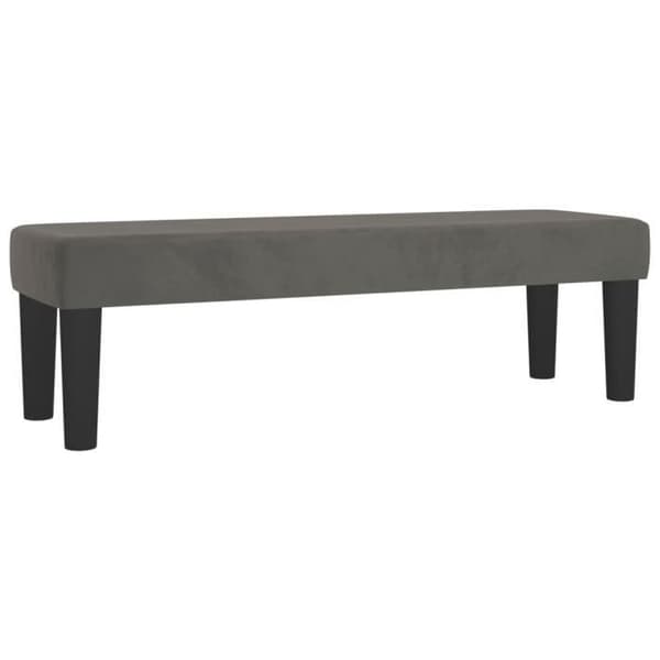 346667 vidaXL bänk mörkgrå 100x30x30 cm sammet