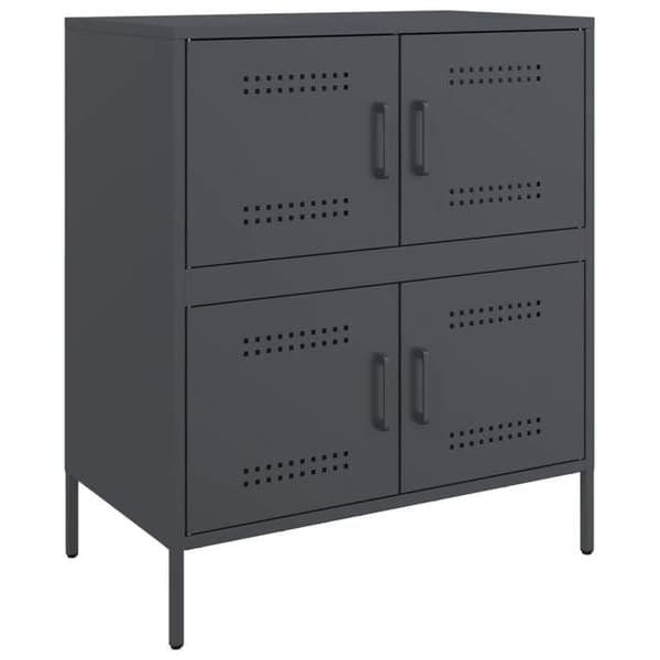 vidaXL Buffé antracit 68x39x79 cm stål 842954