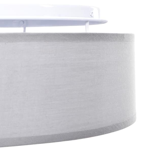 Infälld golvlampa - Ø 38 cm - Grått tyg - E27 - Modern design
