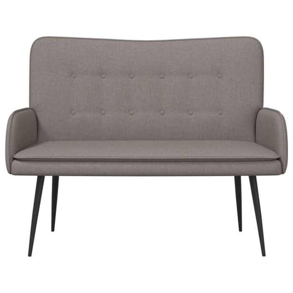 Soffa 2 platser Taupe 115 x 61 x 87 cm tyg