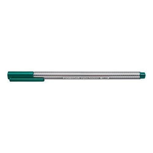 Staedtler 33438 Fineliner triplus Grön spets Tålig triangulär ca 0 3 mm 10 stycken i en kartongförpackning