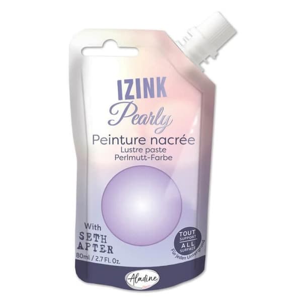 Målning - Izink - Pärl - Pastell lila - 80ml - Multi-underlag krämig