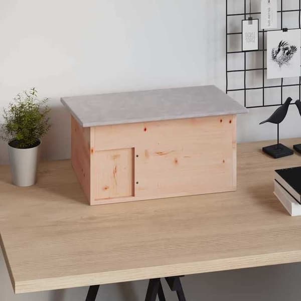 vidaXL Hedgehog Hut 45 x 33 x 2 2 cm Trä