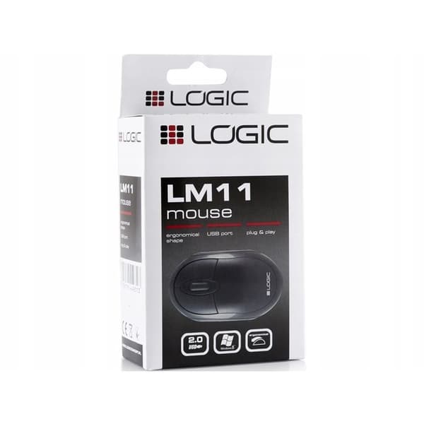 Mus för PC - LOGIC - LM-11 - Trådad - Optisk - Rullhjul