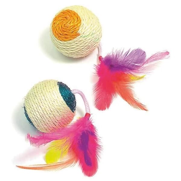 Kerbl sisal kattboll - diverse färger - 6 cm