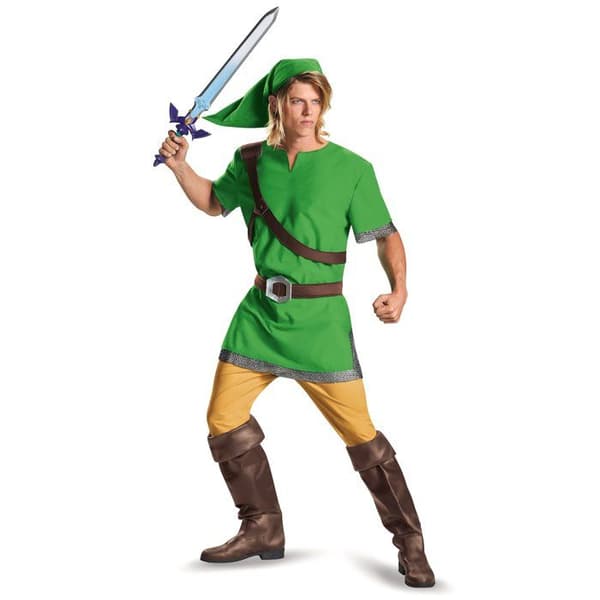 Klassisk Link ZELDA kostym för vuxna
