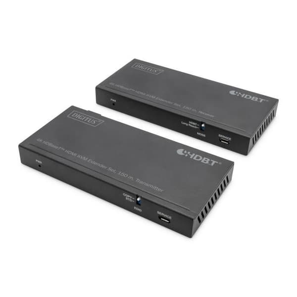KVM-förlängare - Digitus - 4K HDBaseT - 150 m - USB 2.0 - PoC - IR