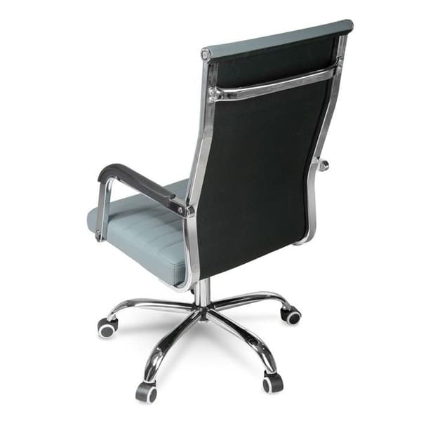 Svängbart kontorsstol - Sofotel - Modern design - Grå - Hög och ergonomisk ryggstöd - Kromade armstöd