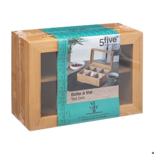 Teask med 6 fack i bambu - 5 five simply smart
