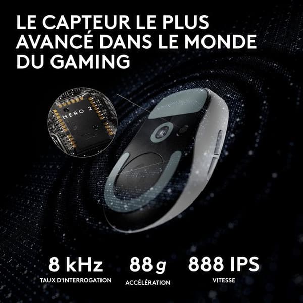 Trådlös spels Mus - Logitech G - Pro X Superlight 2 Lightspeed - Vit