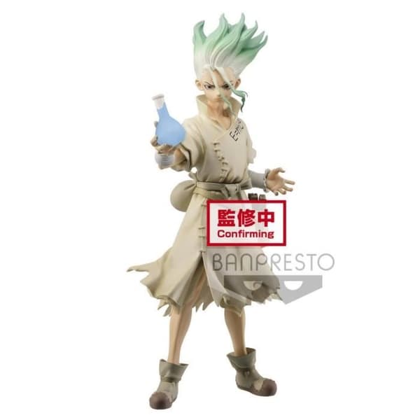 DR STONE Figur - Stone World Senku Ishigami Figur - 18cm