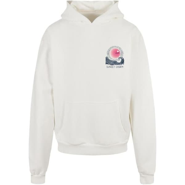 Oversized hoodie Merchcode Sunset Charm - vit