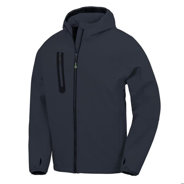 Result 3-lagers softshell jacka med huva - marinblå / marinblå