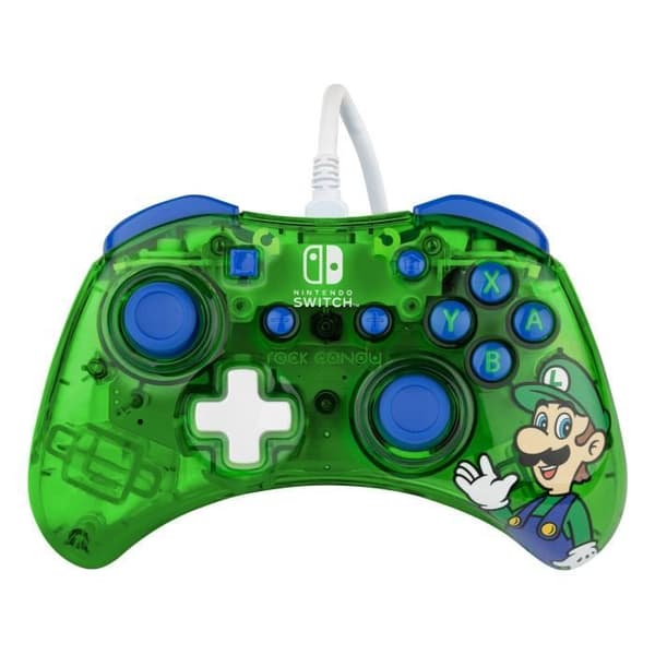 Spelkontroll - Nintendo Switch - Luigi Rock Candy - Trådad - PDP - Grön