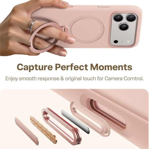Coque Torras QPRO Silikonserie för iPhone 17 Pro - Rosa