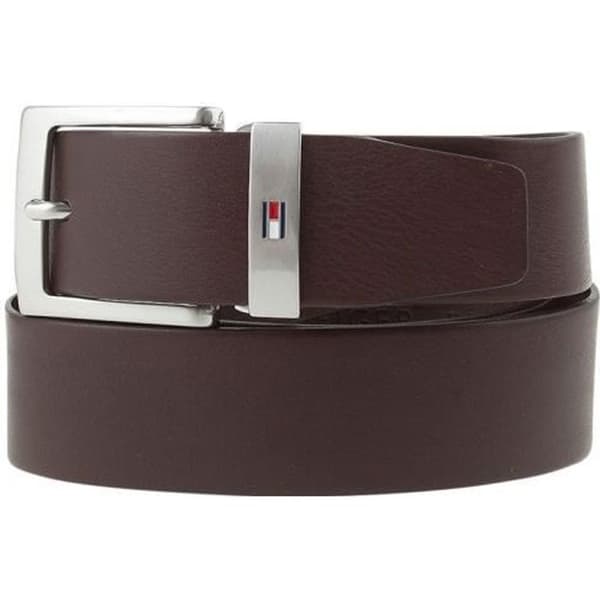 Tommy Hilfiger Nytt Denton-logotypbälte för män, brunt