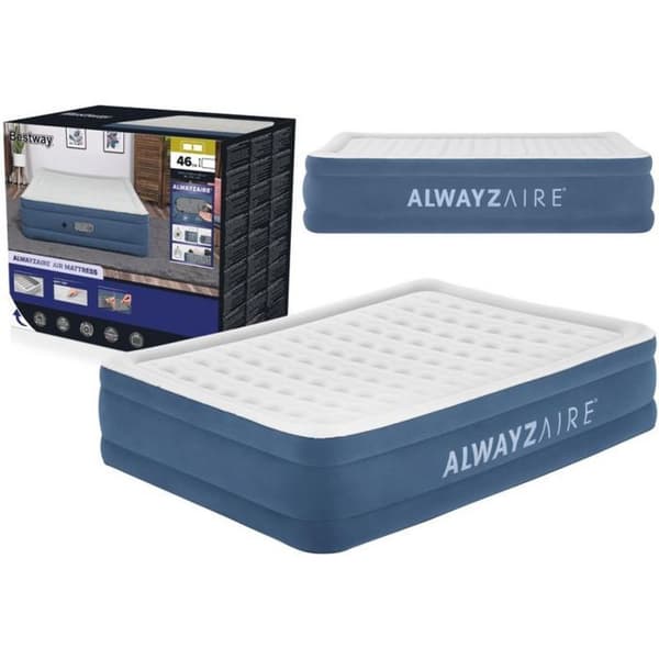 Luftmadrass - BESTWAY - 67624 - 203x152x46 cm - Blå/Vit - Camping