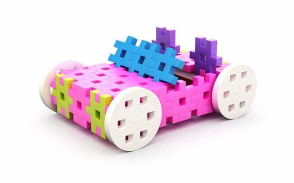 Meli Basic Constructor Rosa - 600 byggklossar rosa, från 12 månader