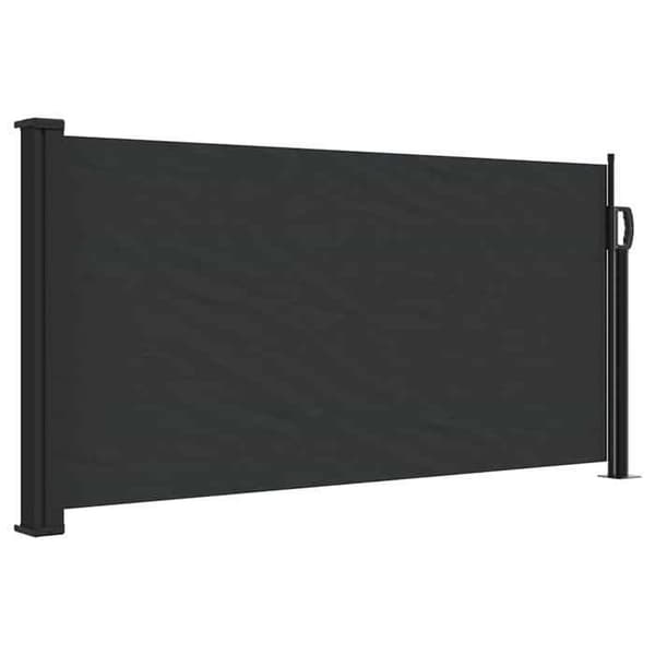 vidaXL Fällbar sidokappa svart 100x300 cm 4004264