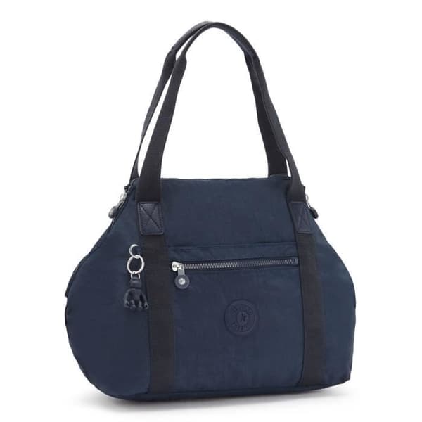 Axelväska - KIPLING - Basic Eyes Wide Open Art Tote - Blå - 35x28x19 cm - 100% polyamid