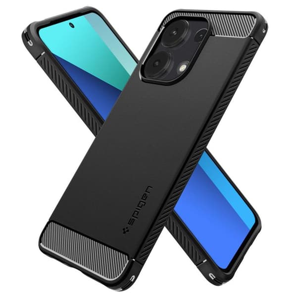 Skydd för Xiaomi Redmi Note 13 4G - Spigen Rugged Armor - Svart