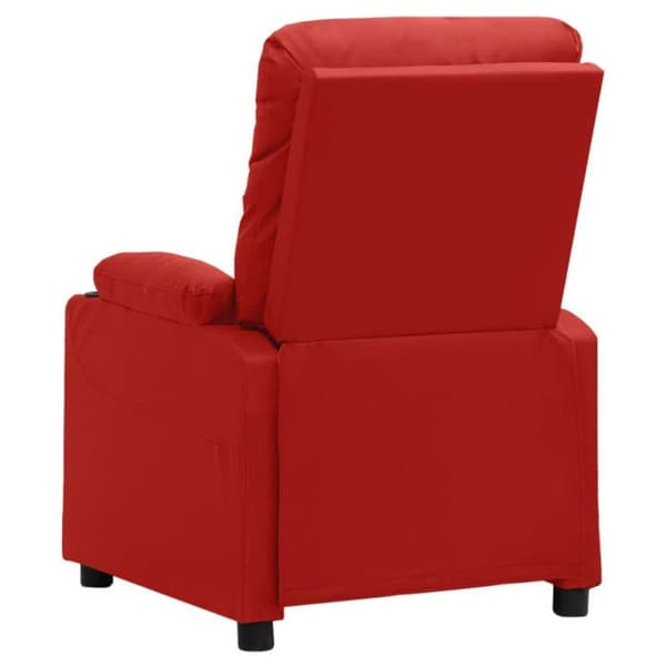 Massagefåtölj Röd vinröd Konstläder