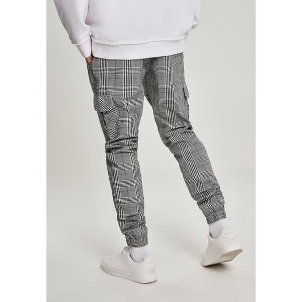 Cargo Byxor - URBAN CLASSICS - Rutig - Grå - Man - Standardstorlek
