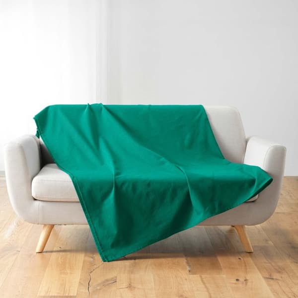 Pläd rullbar 180 x 220 cm – Polycotton – Lucile Émeraude